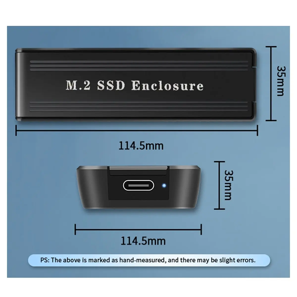 DT81 New Flip M2 Solid State Drive Box NVME Dual Protocol SATA Notebook SSD Mobile Hard Drive Box Type-C