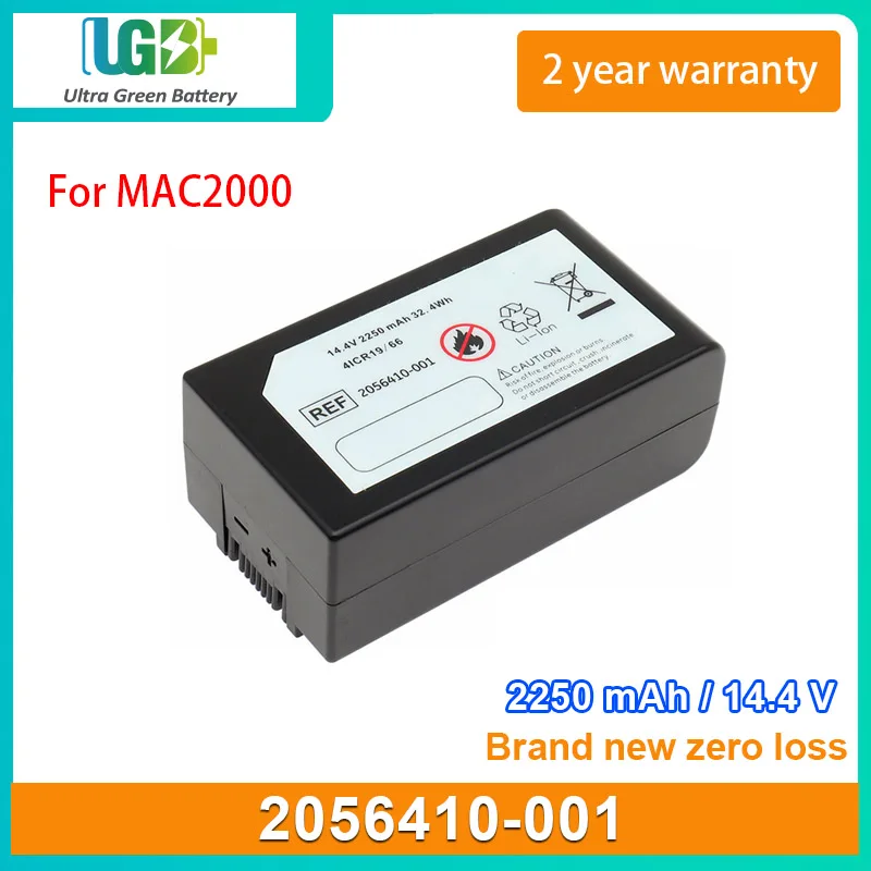 

UGB New battery For GE 2056410-001 2056410-002 MAC2000 4ICR19/66 Medical battery 14.4V 2250mAh 32.4Wh