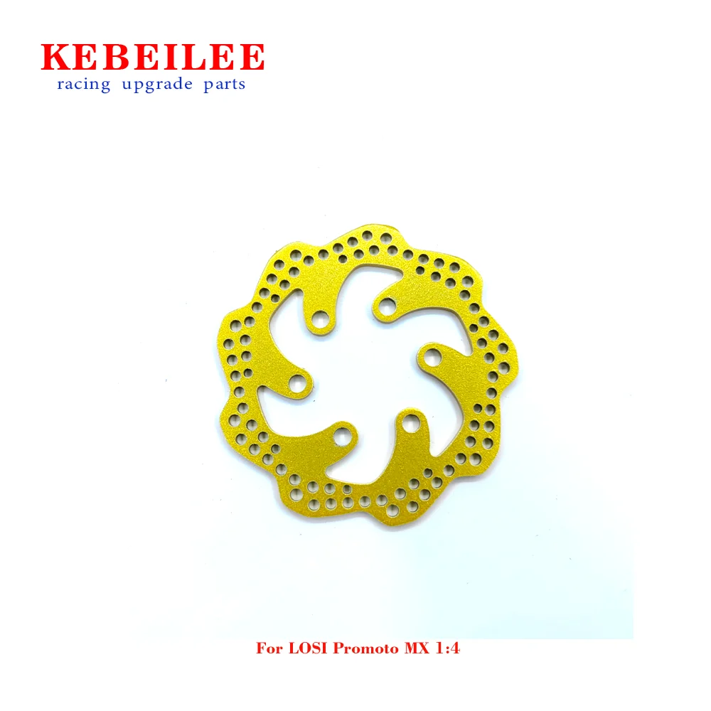 KEBEILEE Stainless Steel Rear Brake Disk for LOSI Promoto-MX Motorcycle 1/4 Multicolor