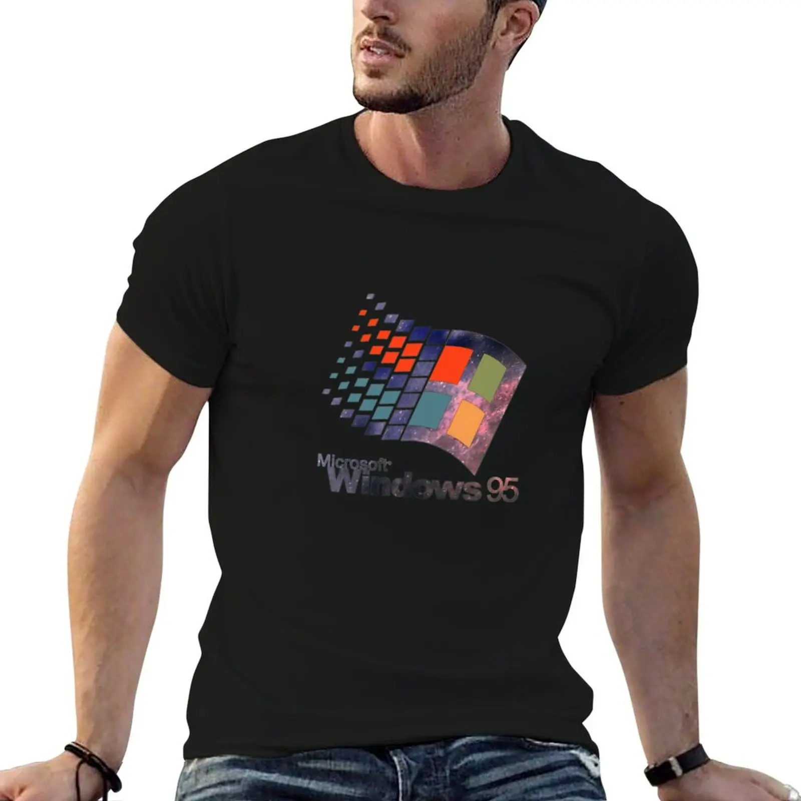 

Windows 95 - Galaxy T-Shirt anime t shirts for man men t shirt cotton 100% anime t shirts oversize T-Shirt