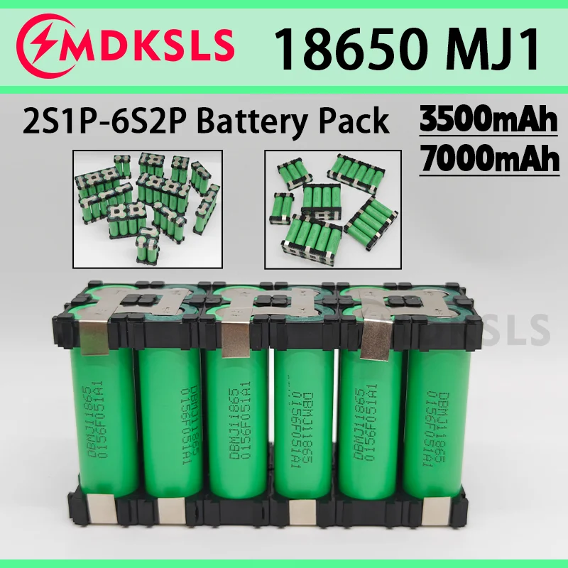 2026 MDKSLS 18650 MJ1 2S 3S 4S 5S 6S 3500mAh 7000mAh 7.4V 12.6V 16.8V 21V 25.2V Geet Screwdriver Battery Welding Battery