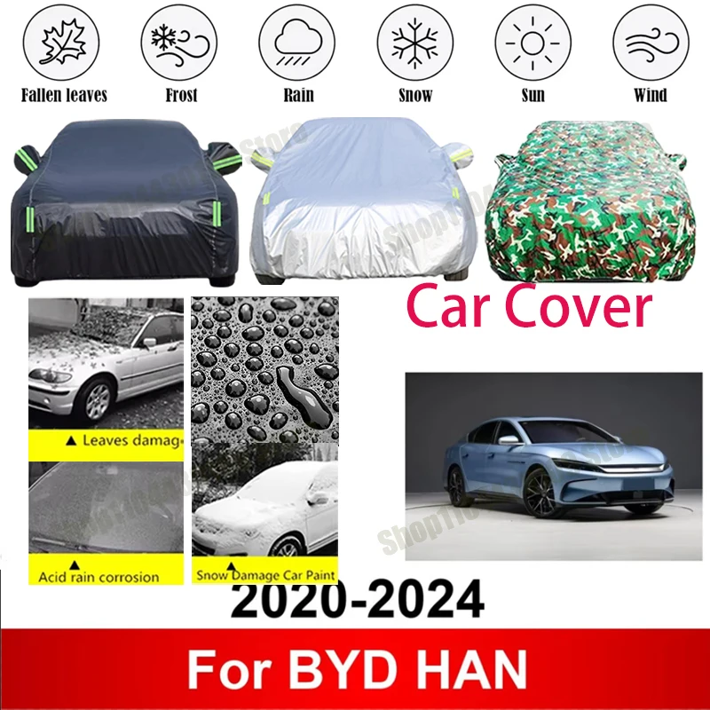 

Чехол для автомобиля BYD HAN 2020-2024, водонепроницаемый, летний, солнцезащитный, анти-УФ, зимний, защита от дождя и снега