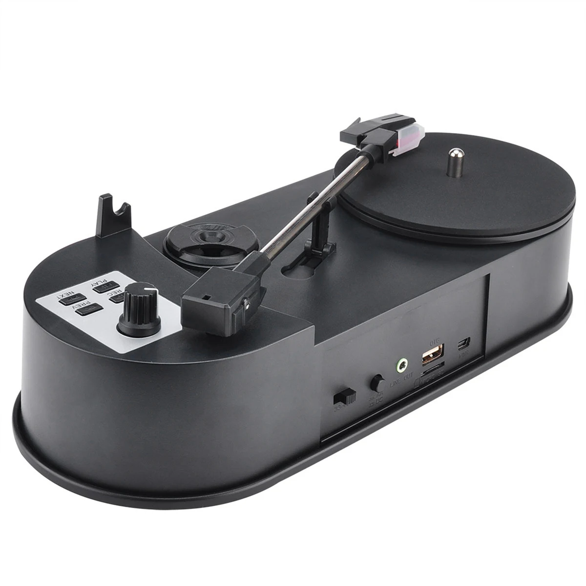 

Mini Vinyl Record Player Gramophone Direct Rotation U Disk MP3 Dual Speed 33 XY