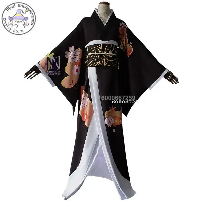 أزياء أنيمي كيميتسو نو يابا كيبوتسوجي موزان التأثيرية شيطان القاتل لعب الأدوار زي كيمونو نسائي ملابس فساتين شعر مستعار