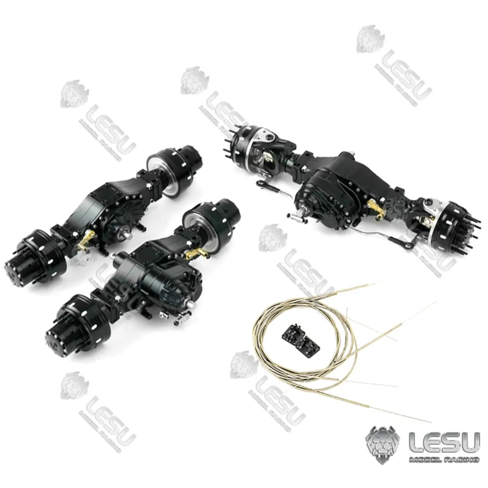 LESU 1/14 6*6 Front Rear Reduction Wheel Axle Shaft Differential Tamiyaya RC Truck Spare Part TH16729