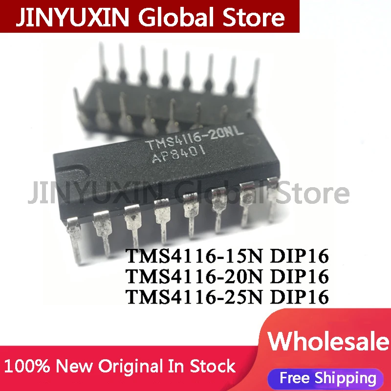 5Pcs 100% New TMS4116-15NL TMS4116-20NL TMS4116-25NL TMS4116 4116 DIP16 IC Chipset In Stock Wholesale