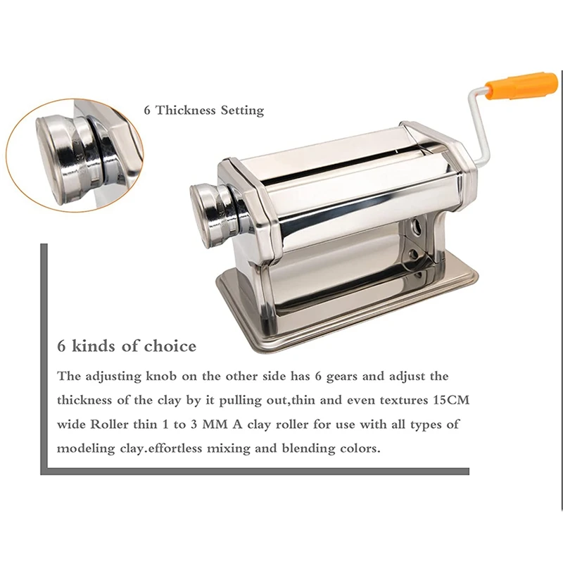 Clay Presser Machine Polymer Clay Roller Machine Clay Conditioning Machine Effortless Mixing Blending Colors