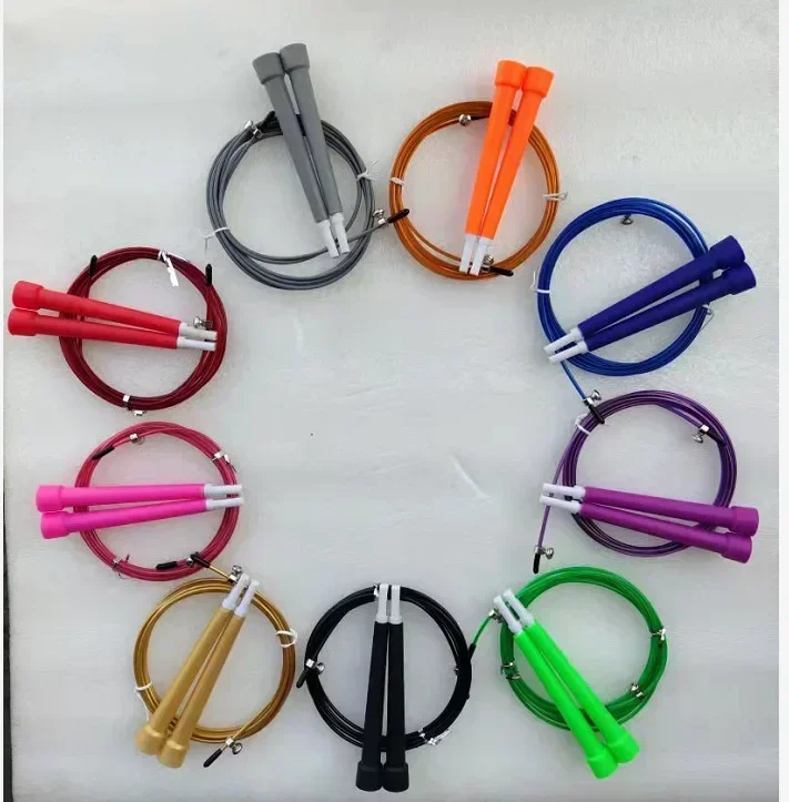 Fifteen Color PVC Steel Wire Jump Rope, Competitive Jump Rope, Speed Jump Rope, Fitness for Children, 3 Meters Long