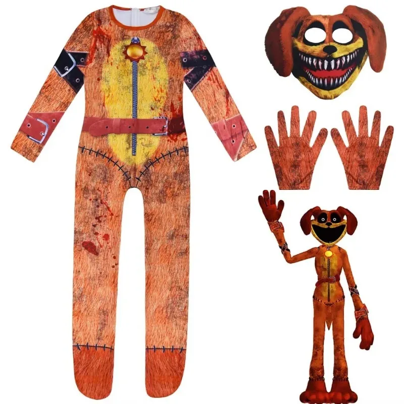 

Kids Halloween Role-playing Smilings Critters Dogday Cosplay Costume Smiling Critters Catnap Bodysuit Kids Horror Costumes