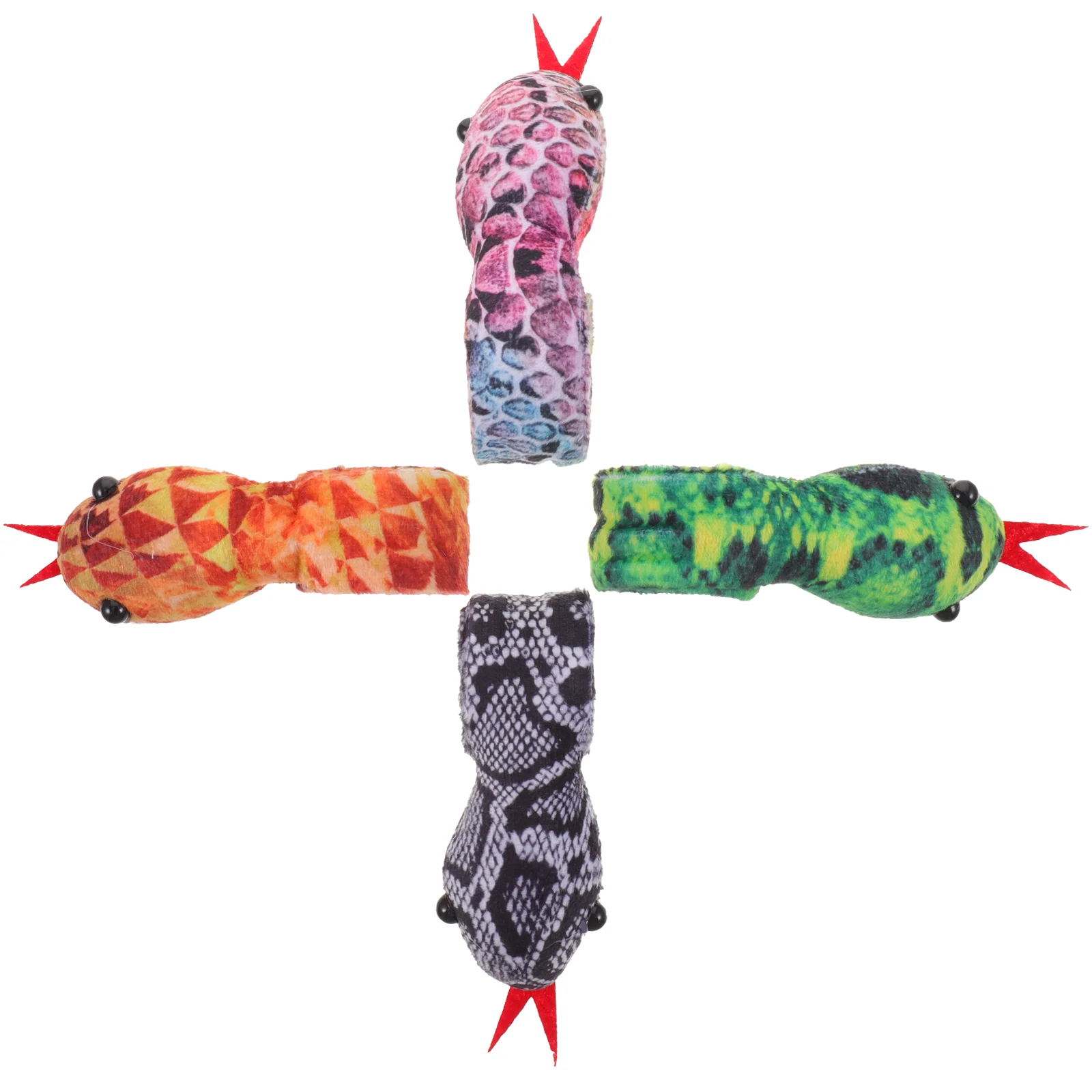 

4 Pcs Snake Ring Boys Bracelet Slap Bracelets for Kids Toy Snap Supplies Snakes Toys