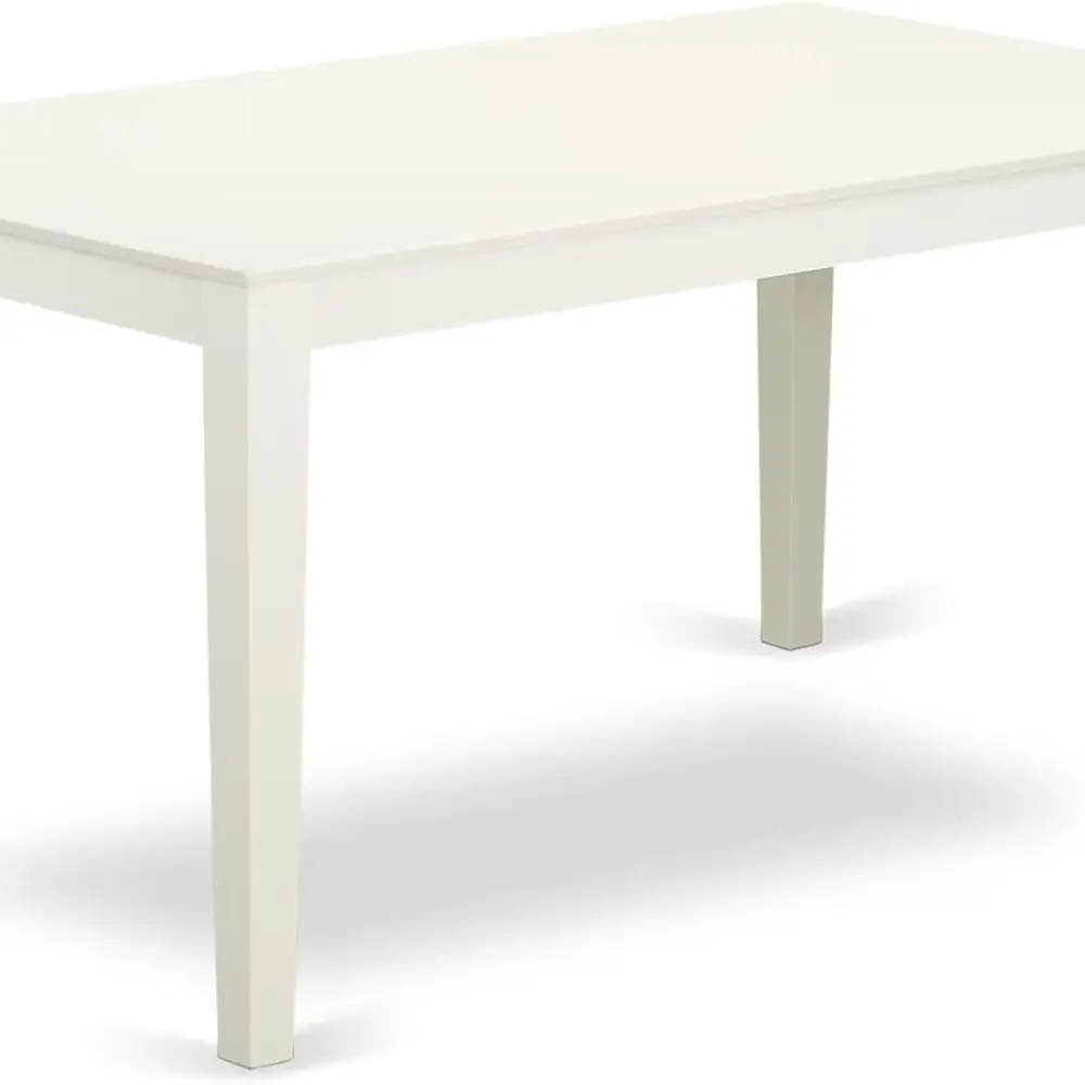 린넨 화이트 36x60 재활용 목재 다이닝 테이블 (튼튼한 다리 포함)