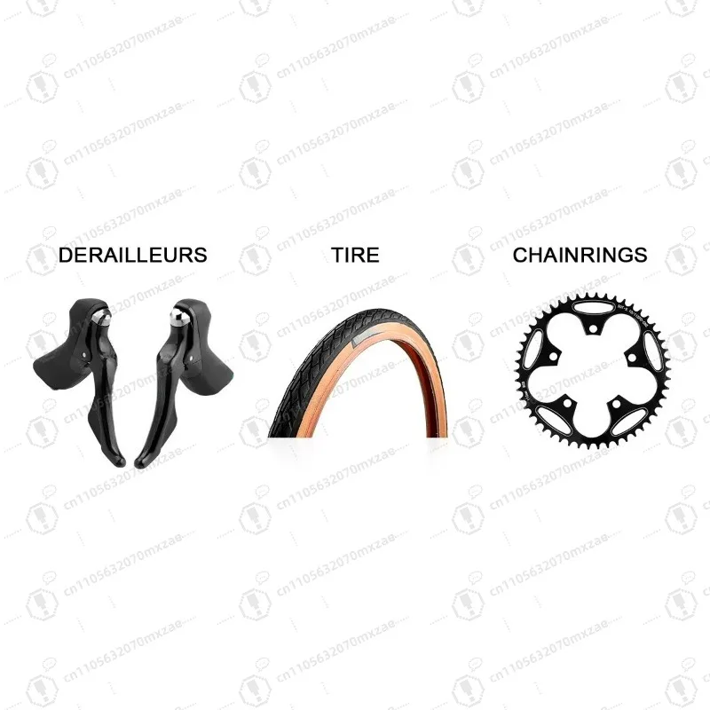 라운드 스프로킷: 64/96/104 BCD 22-44T, 산악 자전거용 스틸/합금 체인 링크