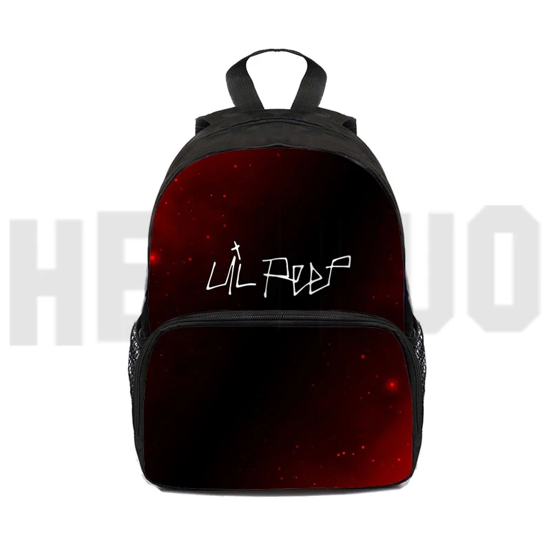 High Quality Daily Travel Lil Peep 3D Backpacks 16 Inch Cute Cartoon Rapper Lil Peep Bookbag Fashionable Female Laptop Bags