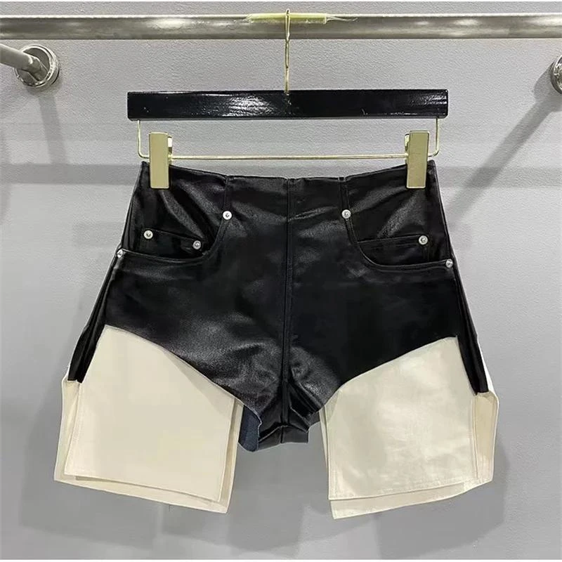 

Y2k Summer Rick Shorts Sumeer New In Woman Clothing Streetwear Black Patchwork Owens Pants Casual Sexy RO Jean Shorts