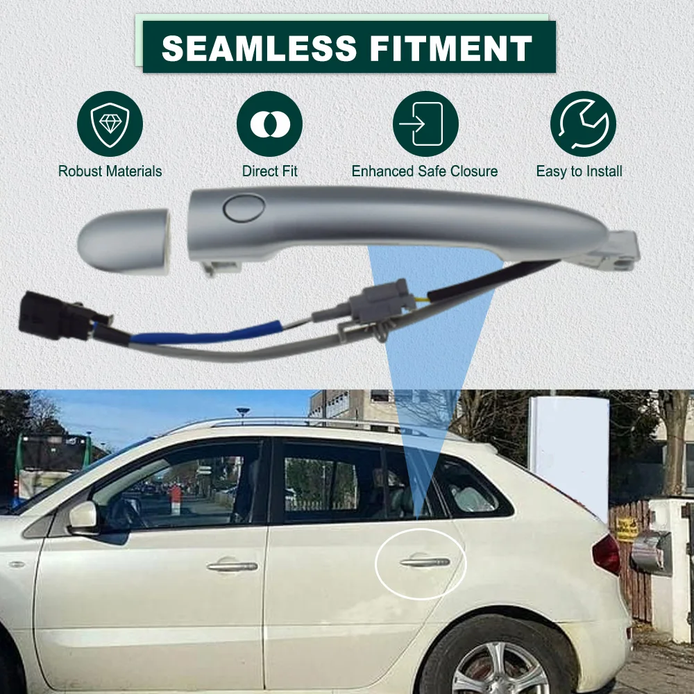 

Car Outside Exterior Door Handle With Power Lock Front Rear Left/ Right For Renault Koleos 2009-2018 80640-JY01A, 80640-JY01B,