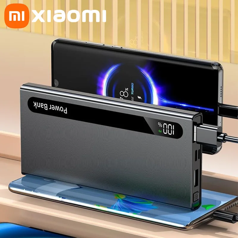 Xiaomi 20000mAh عالية السعة رقيقة جدا المحمولة سبائك التيتانيوم قوة البنك 22.5 واط شحن سريع للغاية الطاقة الخارجية آيفون