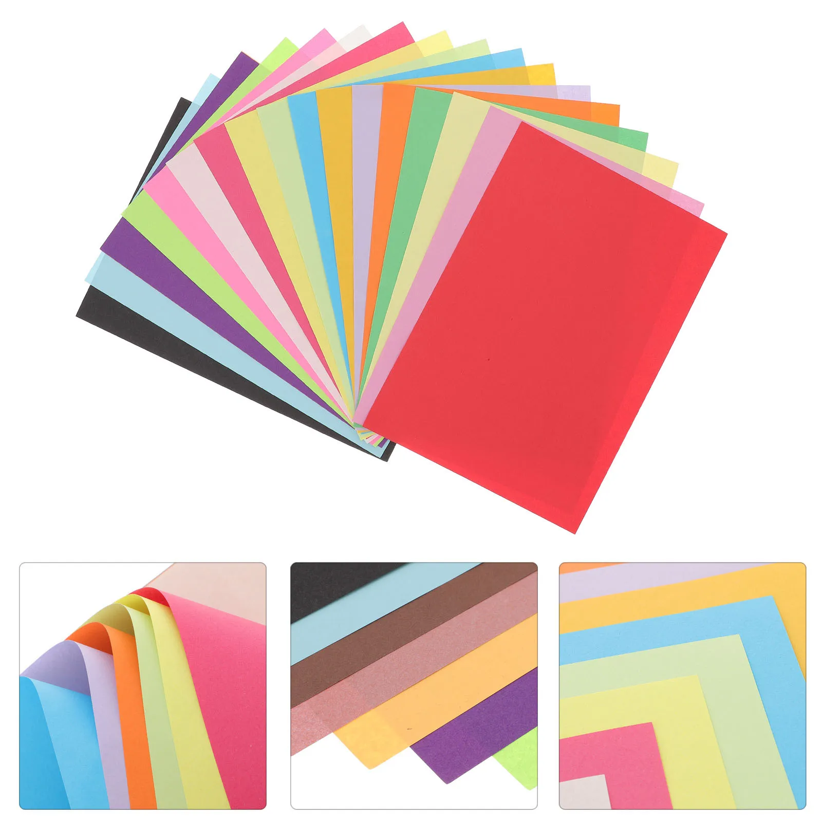100Pcs Colored Copy Paper DIY Handmade Craft Safe for A4 20 Colors Easy to Cut Art Stationery Colored Copy Paper