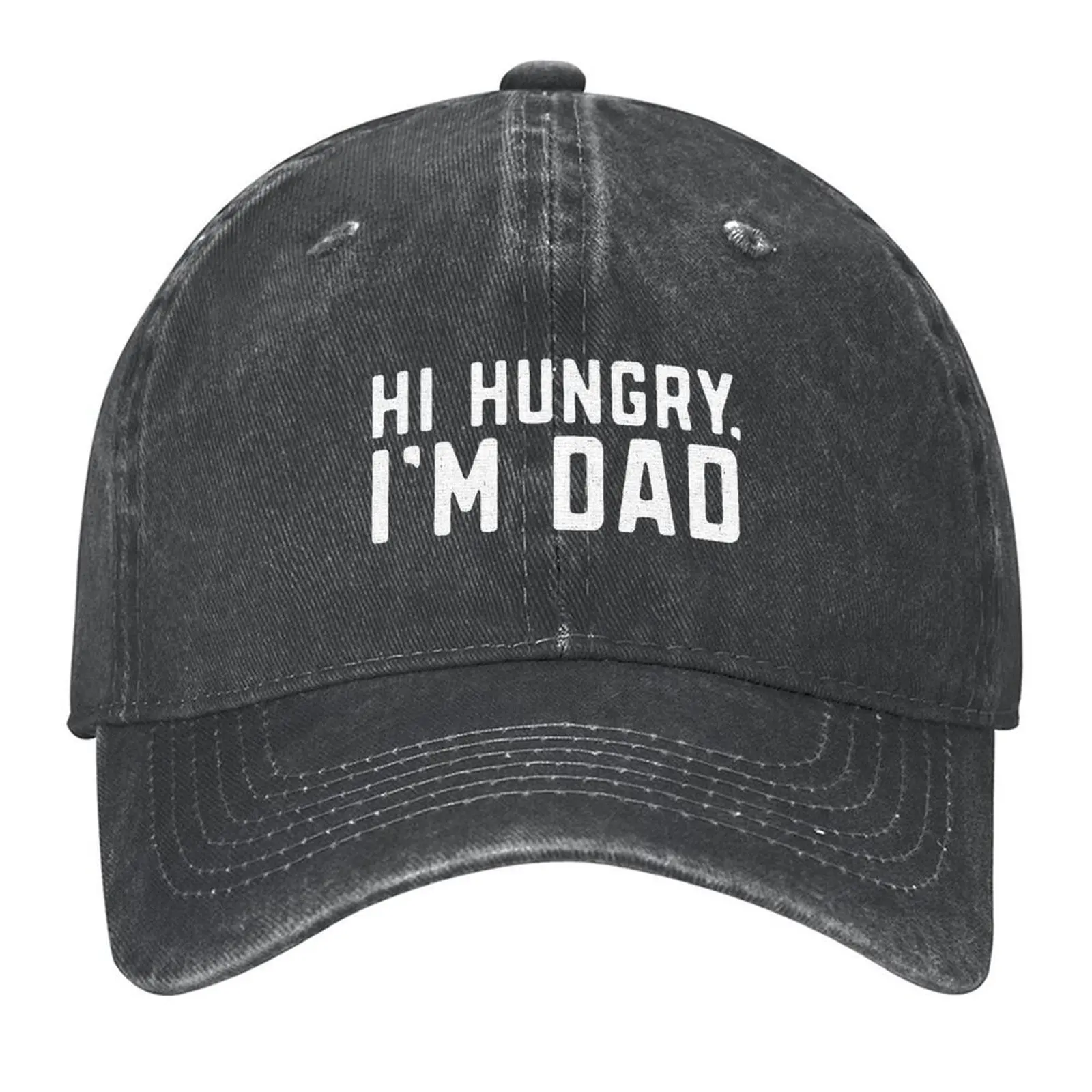 

Hi Hungry I'm Dad funny dad joke hungry pun Baseball Cap Bobble Hat Luxury Hat Sports Cap Kids Hat Hats Man Women's