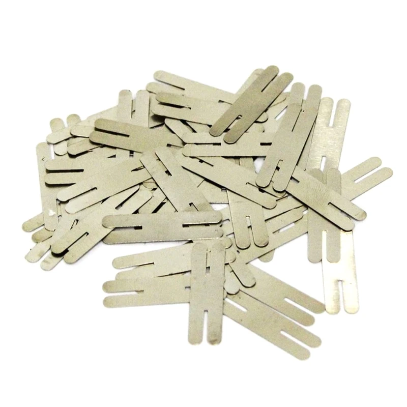 H-type Nickel Plated Steel Strip Sheets Tabs Fiting for Battery Welder 100 Pcs Dropship