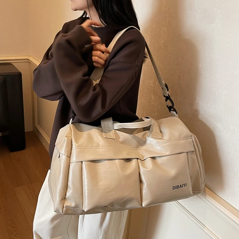 

Fitness Bag Gym Sports Dry Wet Separation Hangbag with Shoes Compartment Large Travel Luggage Storage Portable Crossbody Bag