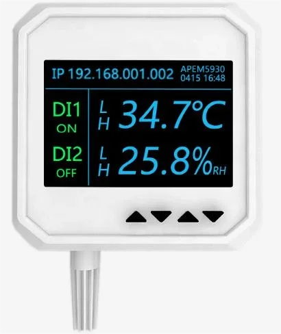 

POE ethernet RJ45 connector Temperature and humidity sensor snmp MQTT modbus TCP IP UDP rs485 data logger