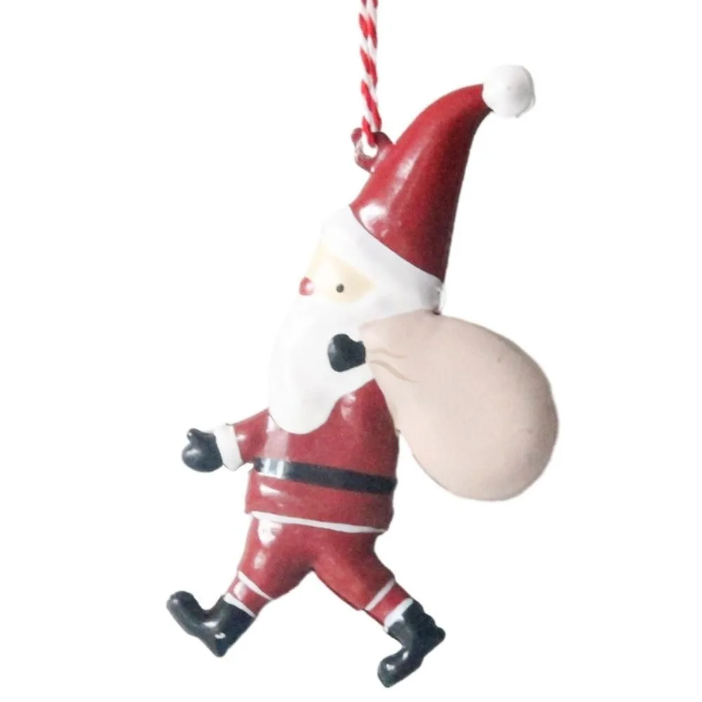 

NEW Nordic Christmas Hanging Decoration Iron Art DIY Hang Pendants Accessories Double-sides Xmas Tree Ornament Festival