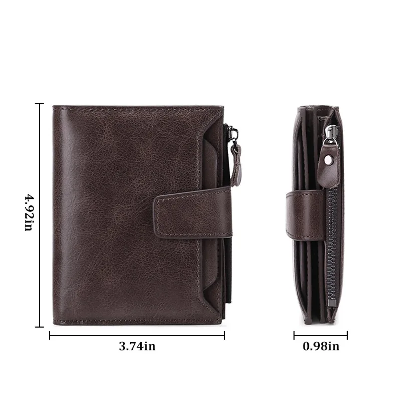 Echte Leder Herren Brieftasche RFID Blocking Trifold Herren kurze Reise Brieftaschen ID Bank Kreditkarten inhaber Münz koffer Geschenke für Männer