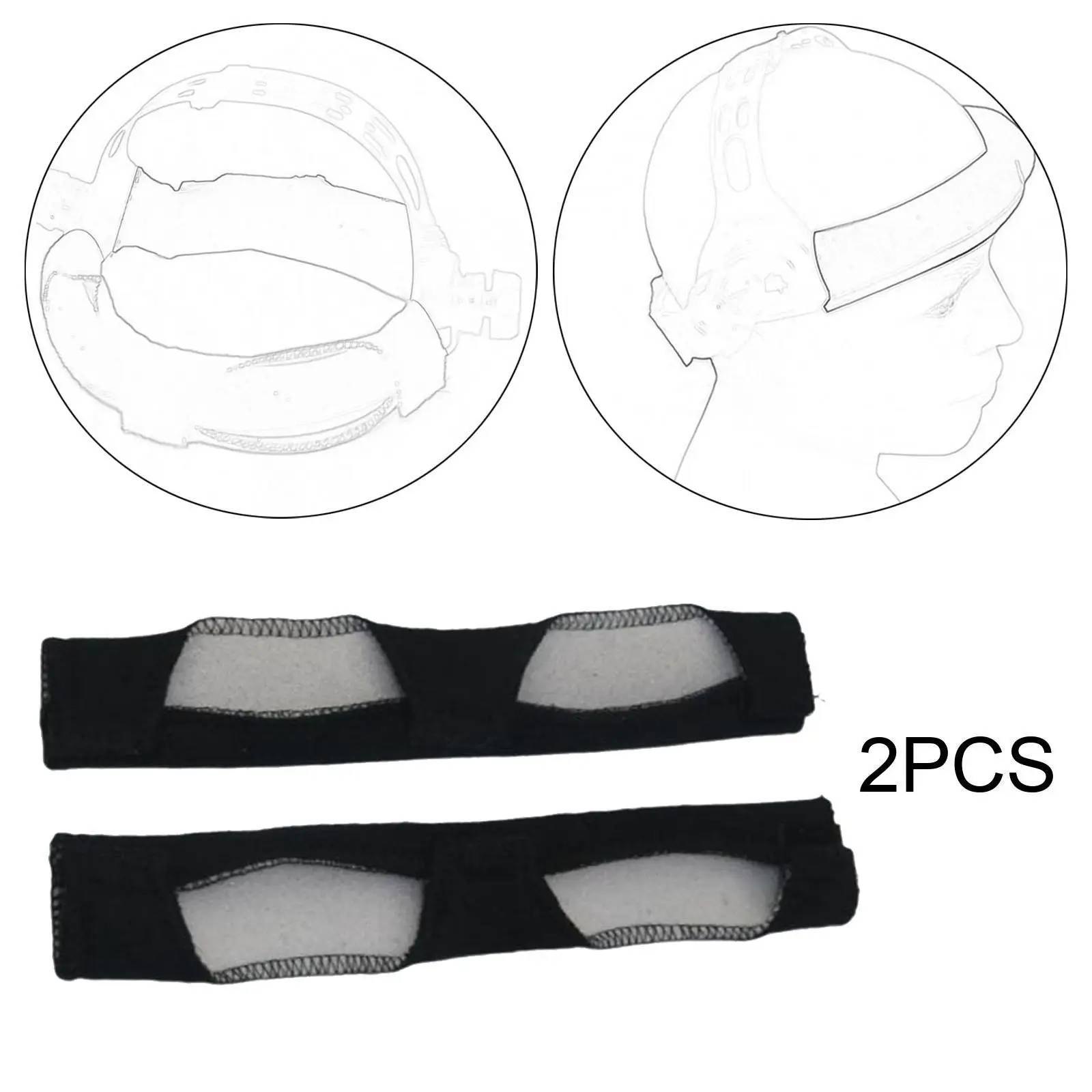 2Pcs Hard Hat Sweatband Replacement Sweat Absorbent Reusable Hard Hat Sweatband Liner Adjustable Size Welding Helmet Sweatbands