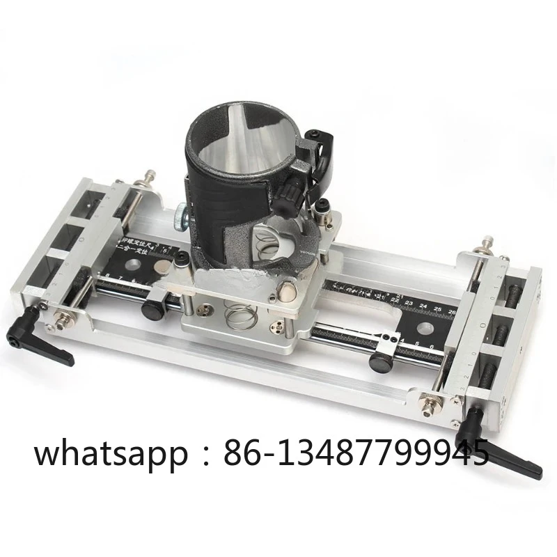 

2-in-1 slotted bracket, hole opener, cabinet door lock mortise and tenon clamp