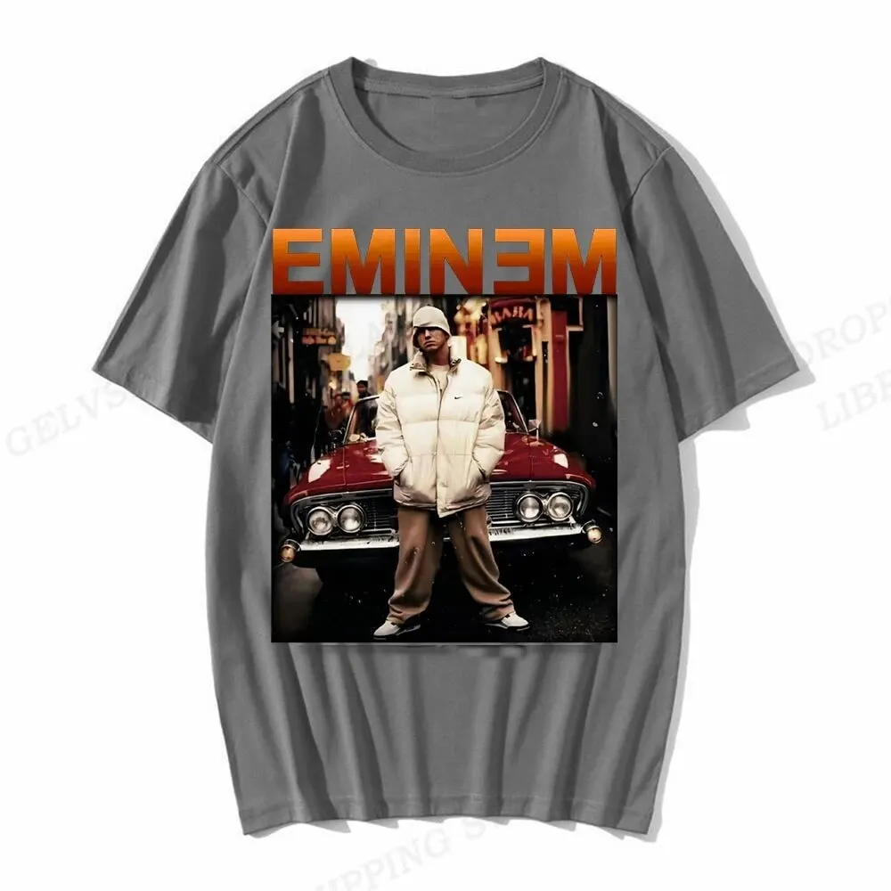 Rapper Eminem Printed Cotton T-Shirts Men Women Fashion Casual Short Sleeve T Shirt Hip Hop Harajuku Unisex Tees Tops Clothing