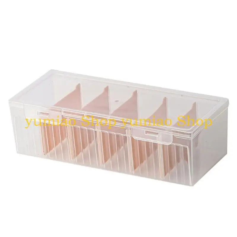 587B Transparent Card Box with Protective Cover and Customizable Dividers for Efficient Storage of Cards Including Index Cards