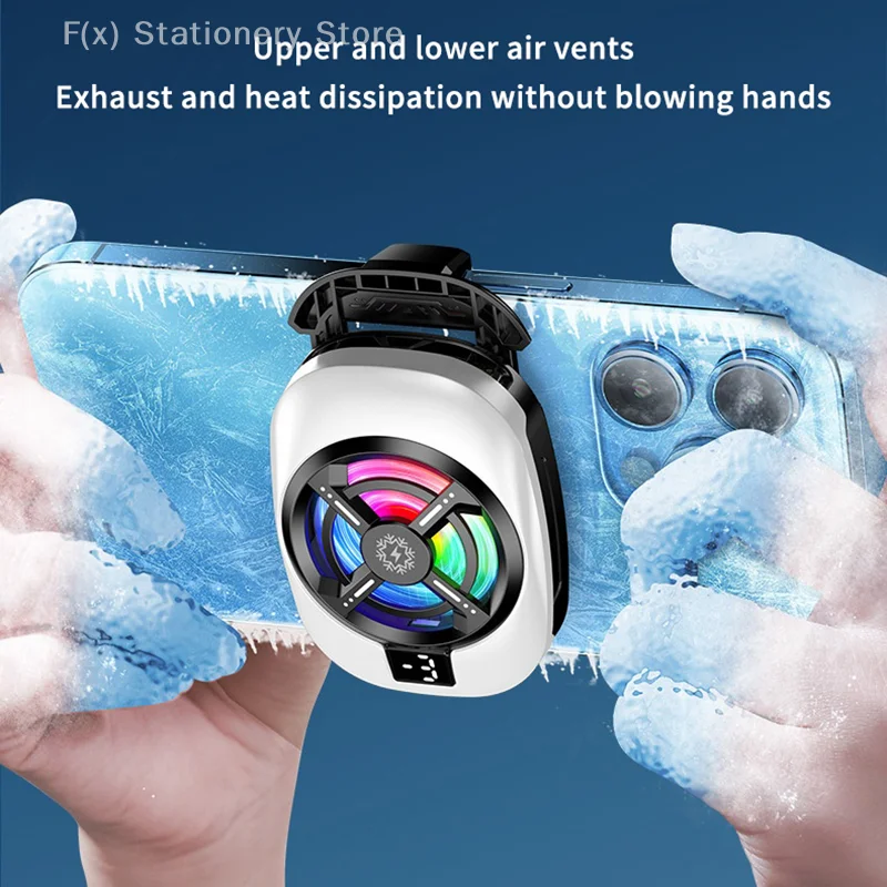 Semiconductor Mobile Phone Cooling Fan Radiator Back-Clip For Games/Live Streaming Phone Cooler For IPhone Android Universal