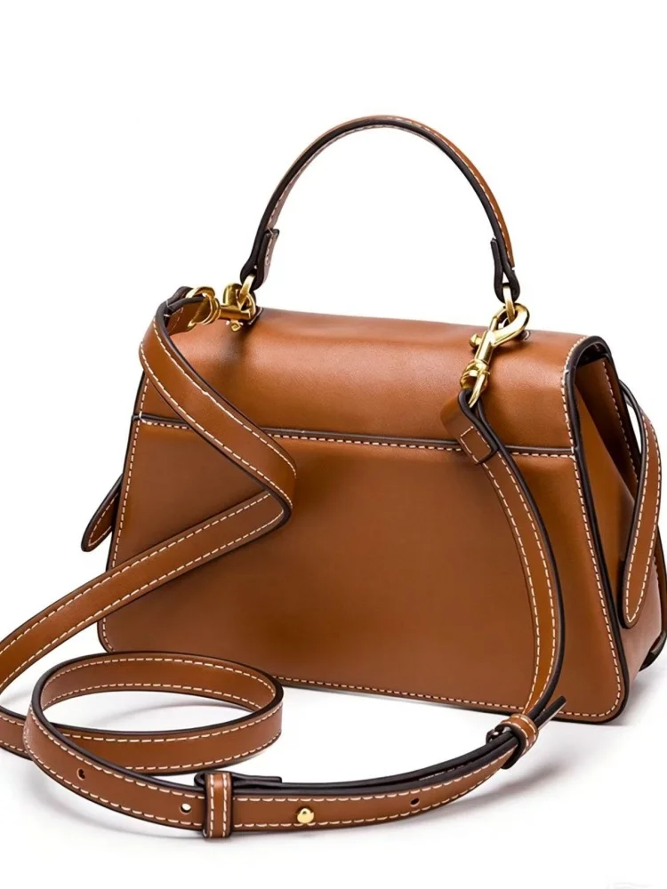 Summer New Buckle Decoration Women's Shoulder Bag Fashion Versatile Handbag Flip Cover Urban Minimalist Style Commuting Bag