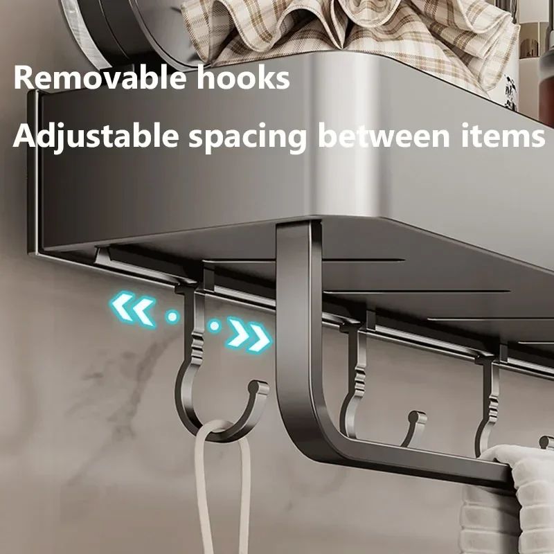 Xiaomi No- لكمة الرف سبائك الألومنيوم الجدار شنقا بالوعة الحمام جوفاء متعددة الوظائف تخزين الرف حمام المنظم الملحقات