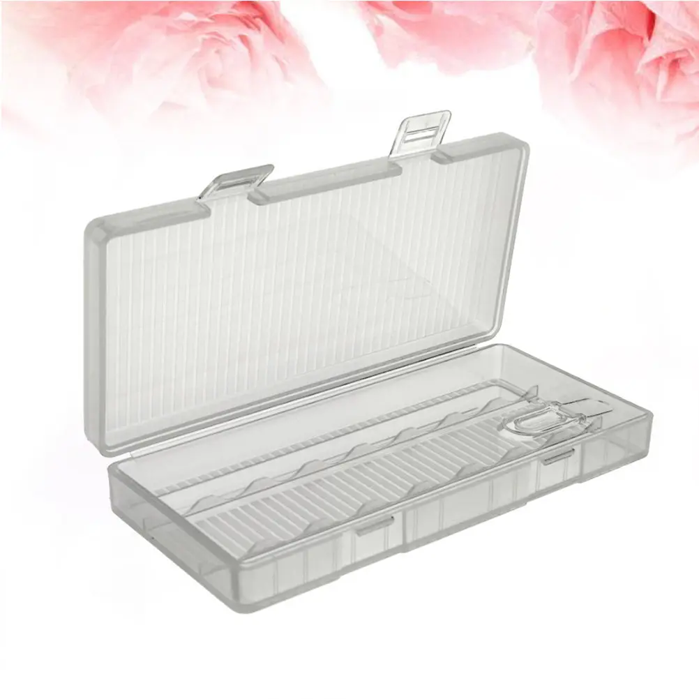 Battery Storage Box Transparent PP Plastic No 5 Aa Battery Holder Case 8 Capacity Grooved Non-Slip Portable Organizer