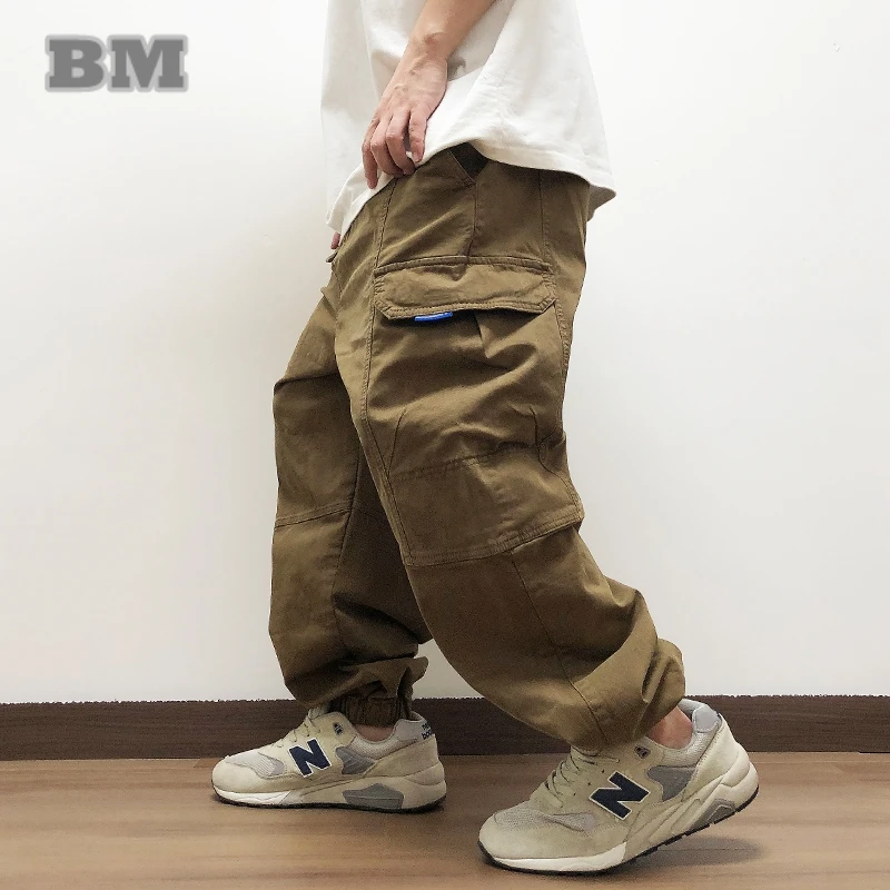 High Quality Japanese Streetwear Baggy Cargo Pants Hip Hop Men'S Clothing Plus Size Casual Jogging Pants Harajuku Trousers Male