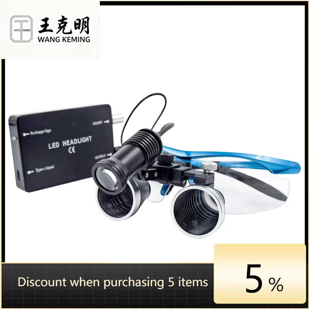 den tal Loupe 3.5X/2.5X Magnification Binocular Surgery Surgical Magnifier with Headlight LED Light Medical Operation Loupe Lamp