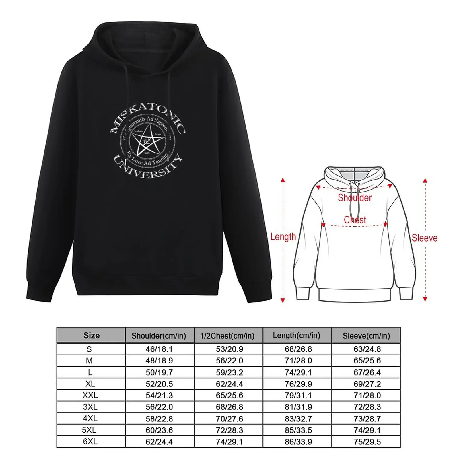 New Miskatonic University Logo Hoodie graphic t shirts men men clothes anime clothes hoodie