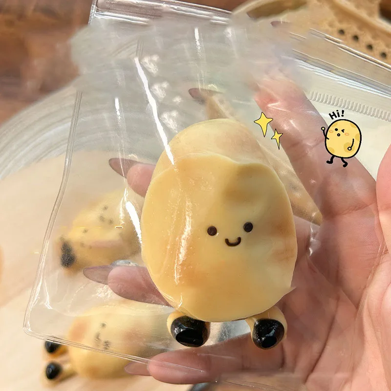 Kawaii dos desenhos animados feitos à mão silicone batata inquietação crianças brinquedos para aliviar o estresse irritação da ponta do dedo brinquedos mole presentes de aniversário