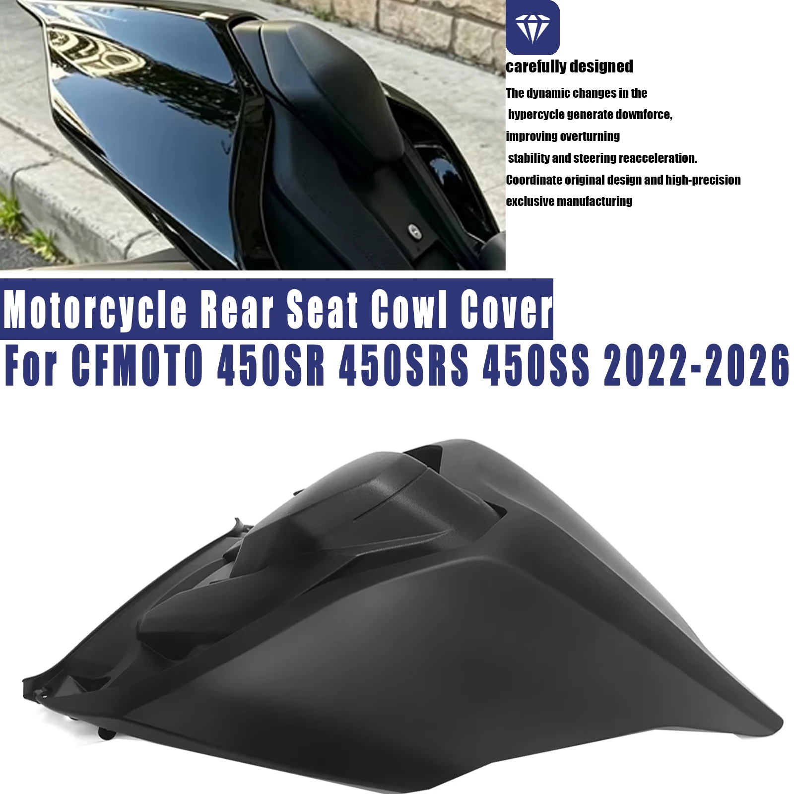 Motorcycle Accessories Modified Rear Seat Cowl Cover Rear Tail Fairing Rear hump For CFMOTO 450SR 450SRS 450SS 2022-2026