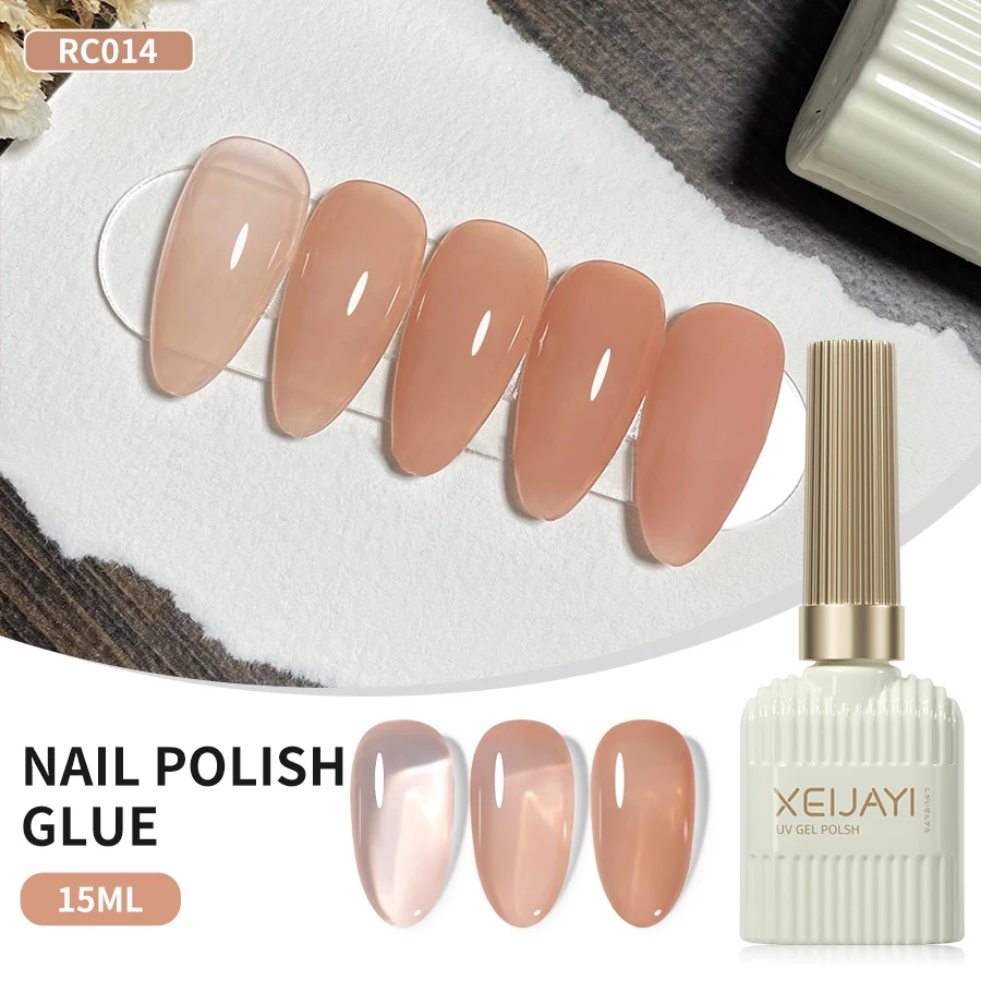XEIJAYI 3pcs 15ML Pink Polish UV/LED Soak Off Gel Nail Polish For Nail Art DIY Salon Home Holiday Gift For Women