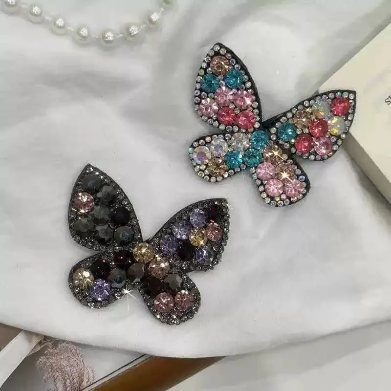 Süße Strass Fee Schmetterling Haarnadel Elegante Bb Clip Pony Haarnadel Haarschmuck für Frauen – Detail 2