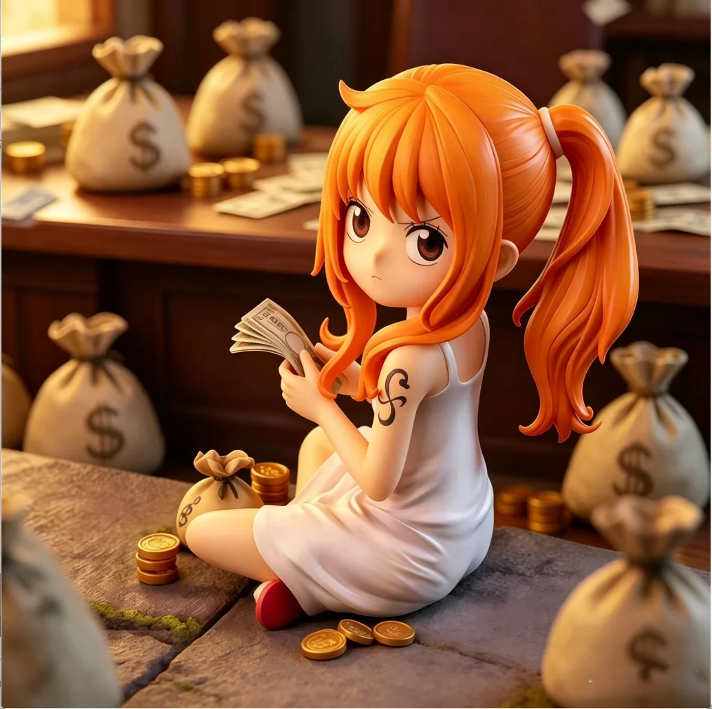 10 cm 3,9 Zoll Anime One Piece Figur Nami Actionfiguren PVC-Statue Desktop-Ornament Sammlerstück Modell Spielzeug Geschenke