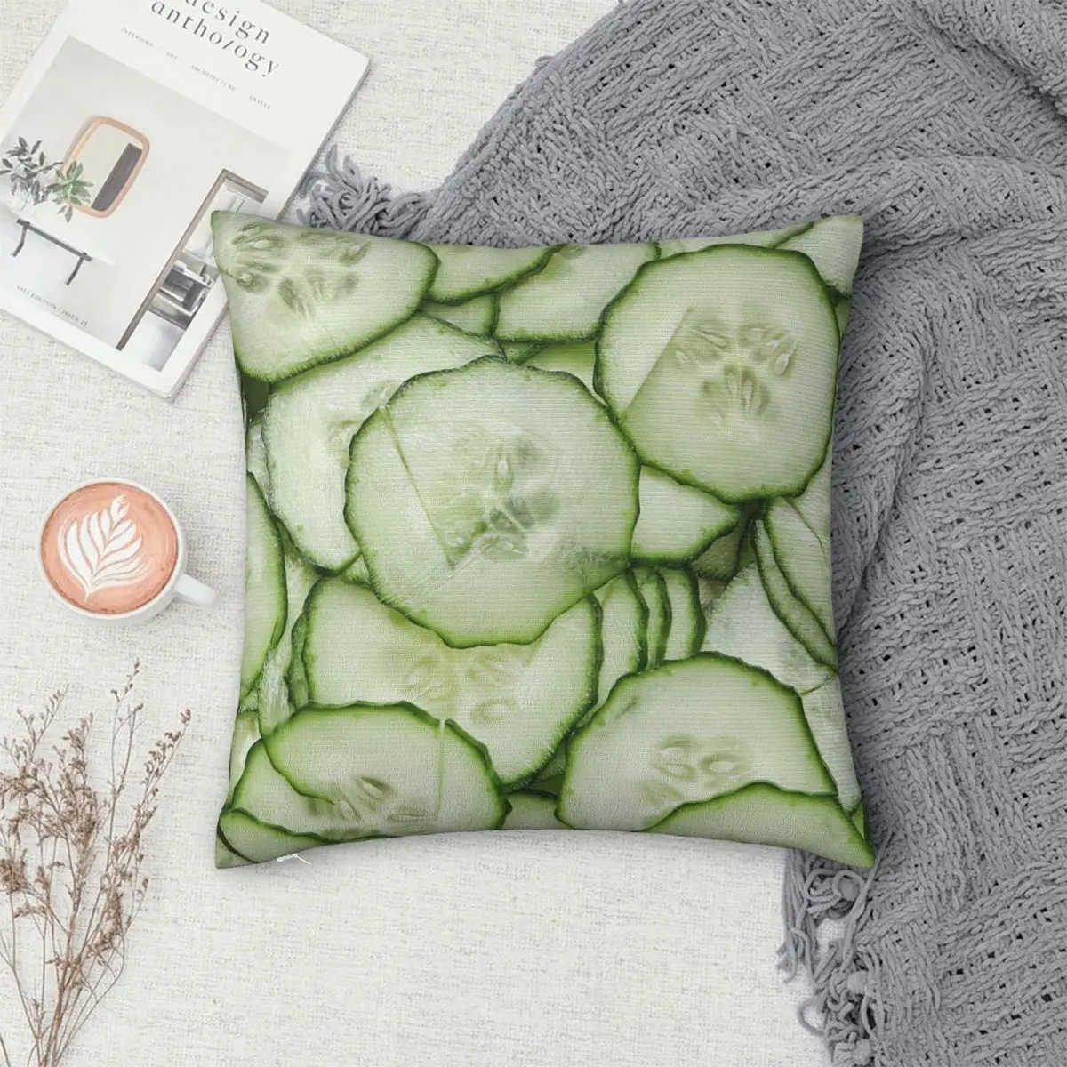 Cucumber Pillowcase Printed Cushion Cover Sofa Waist Pillow Pillow Cover