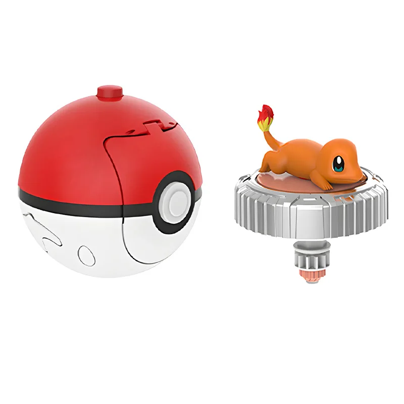 Pokemon Elf spinning top Gyro ball action figure figurine Pikachu Charmander Squirtle Mew Eevee launcher kid battle game toy set