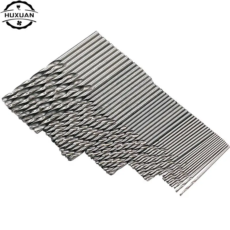 50pcs/lot Drill Bits For Metal Wood Working HSS Steel Straight Shank 1-3mm Twist Drill Bit Power Tools Wholesale