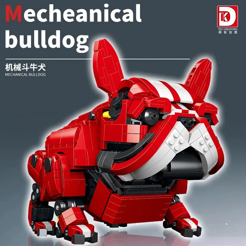 

MOC механические строительные блоки для бульдога, модель домашнего животного для взрослых, кирпичи, креативное украшение для дома, игрушка, детский подарочный набор на день рождения