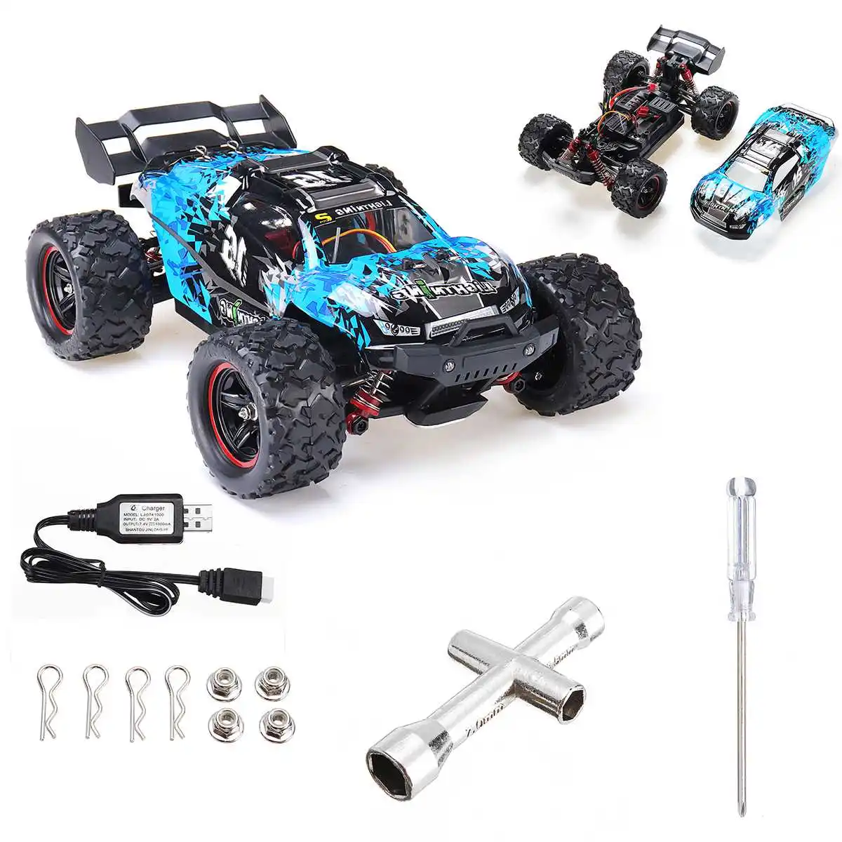 HS 18421 18422 18423 1/18 RC Car 2.4G Alloy Brushless Off Road High Speed 52km/h RC Vehicle Models Full Proportional Control