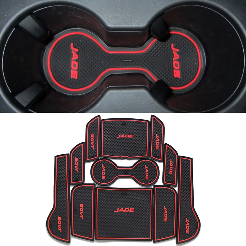 

Car rubber anti-slip mat coaster Door Slot Mat Set For Honda Jade accessories