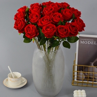 1/3/5/10pcs Artificial Rose Flowers Bouquet Blue Black White Red Roses 51cm Long Fake Roses Flowers Home Decor Wedding Christmas
